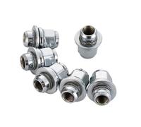 Écrous de roue 12mm x 1,5 adaptés à Toyota Avalon Camry Corolla Sienna, 1.46 pouces, 37mm de longueur, 21mm, argent hexagonal/noir, écrou de siège Mag(Sliver 8 pcs)
