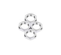 Écrous de Roue de 4PCS M12, écrou de Roue d'alliage d'aluminium 17MM pour l'accessoire de Voiture de RC(argent)