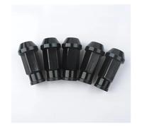 Écrous de roue de course automobile en alliage d'aluminium, vis M12 x 1,5/1,25, longueur 50 mm/35 mm, 20 pièces/ensemble(20Pcs-black,50MM-M12x1.5)