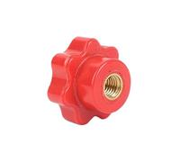 Écrous de serrage à la main M4 M5 M6 M8 M10 M12, prune rouge, bouton de serrage à trou aveugle 6 étoiles, pouce en plastique, 1 à 5 pièces(M4 head 25mm 5PCS)