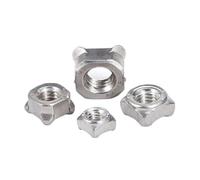 écrous de soudage en acier, Écrou à souder par points carré en acier inoxydable 304, M3 M4 M5 M6 M8 M10 M12, écrou à souder carré à quatre coins(B Type,M4-10PCS)