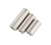 Écrous de tige filetée femelle, goujons, Écrou d'accouplement rond allongé en acier inoxydable 304, manchon fileté interne, écrous tubulaires 5/10/50 pièces M3 M4 M5 M6(5pcs,M4x 8x15)