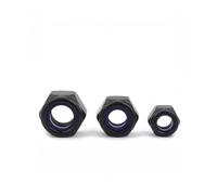 Écrous de verrouillage à insert en acier inoxydable M3-M12 noirs 304, écrous hexagonaux autobloquants DIN985 A2-70 for une fixation Anti-lâche(BLK-M5-20Pcs)