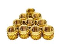 Écrous d'encastrement moletés en Laiton, Filetage M2, Ensemble Thermique, Insertion for Impression 3D, Accessoires d'imprimante, pièces de Support, 200 pièces(M2 x OD4.0 x H4.5)