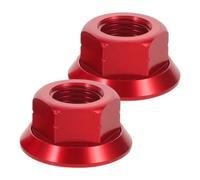 Écrous D'essieu M10 pour Vélo, Écrous à Bride, Rouge | Alliage D'aluminium, Serrage Précis et Ajustement Sûr, pour Moyeu de Roue Avant et Arrière