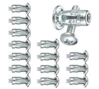 Écrous d'expansion à pétale - Vis et chevilles pour l'installation de rideaux | Fixations durables en acier au carbone galvanisé (50 pièces-m5)
