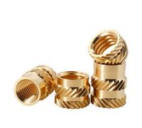 Écrous d'insertion thermique en laiton M2 M3 M4 M5 M6 M8, Inserts de filetage d'injection thermofusibles moletés à Double sergé durables(M2x4mm 50pcs)