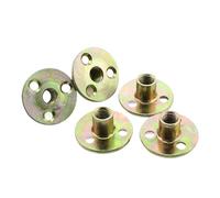 Écrous, écrous en T à base ronde, Paire d'écrous de blocage for contreplaqué meubles, écrous for pieds canapé, galvanisés à trois trous, en fer for bois