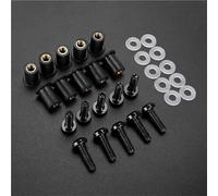 Écrous en Aluminium Kit De Boulons Pare-Brise Moto pour Yamaha YZF R6 R3 R1 R7, Carénage, Écrous, Vis Et Fixations Fixations de Pare-Brise de Moto(Noir)