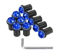 Écrous en Aluminium Kit De Vis pour Pare-Brise Moto pour Yamaha MT09 MT-07 YZF R1 R6 R3 R25 - Écrous Et Boulons De Fixation De Pare-Brise Fixations de Pare-Brise de Moto(Bleu)
