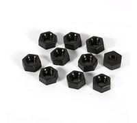 Écrous en nylon, M3 Écrous en plastique en nylon Vis hexagonale noire Écrou à tête ronde (100pcs / paquet)