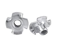Ecrous en T 4 Griffes, Écrou en T en Acier Au Carbone Zingué, éCrous en T à Quatre Dents pour Meubles de Menuiserie (M5×50)