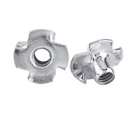 Ecrous en T 4 Griffes en Acier Zingué pour Travail du Bois Meubles(M5 x 50pcs)