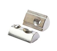 Écrous en T à bille ressort acier au carbone for profils aluminium série 20-45 M3-M8 -Roulis demi-rond à ressorts t Écrous(45-M8-5pcs)