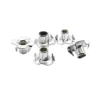 Écrous en T à quatre branches, Écrous captifs Inserts d'écrou en T à quatre broches plaqués zinc(20pcs,M12)