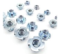 Écrous en T à quatre branches, Écrous en T captifs à quatre griffes, écrou de haut-parleur acier épais, insertion aveugles(10pcs M8x10)