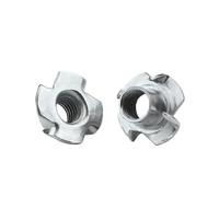 Écrous en T à quatre branches, Écrous en T captifs à quatre griffes, écrou, insert aveugles(50pcs,M8)