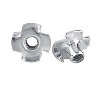 Ecrous en T avec 4 Griffes en Acier Zingué pour Travail du Bois et Meubles Walfront (M4x50pcs)
