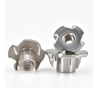 Écrous en T aveugles à quatre griffes en acier inoxydable 304 M4-M10 for meubles de haut-parleurs(M8x11,20pcs)