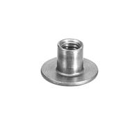 Écrous en T en acier au carbone M6 M8 M10, écrous à souder à Base ronde, hauteur de 6 à 20mm, trou traversant, insertion de bride, écrous de plaque à filetage femelle, 12/24 pièces(M8x17mm,24Pcs)