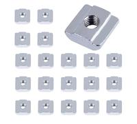 Écrous en T M8 Coulissant - 20 Pcs en Acier Au Carbone, Profilé Aluminium, Norme Européenne, Tête de Marteau, Anti-Rouille