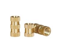 Écrous filetés moletés en laiton, M2 M2.5 M3 M4 M5 M6 M8 M10, moulage par Injection thermofusible, Inserts intégrés for imprimante 3D(L4mm,M3(OD4.5mm) 50Pcs)
