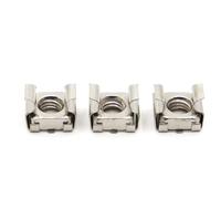 Écrous flottants, écrous cages en zinc, acier au carbone enduit, carrés, élastiques, montage en rack, armoire serveur, pince d'étagère, écrou cage flottant (M6 10 pièces)