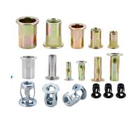Écrous for fente en forme de pétale, écrous for filetage plat, pince de panneau, verrouillage, fixation, rivet d'expansion, kit d'écrous for riveter M3-M12(Stainless Steel Slot,M12 (5Pcs))