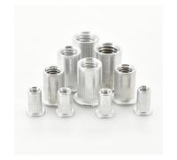 Écrous for fente en forme de pétale, écrous for filetage plat, pince de panneau, verrouillage, fixation, rivet d'expansion, kit d'écrous for riveter M3-M12(Aluminum Alloy Flat,M10 (5Pcs))