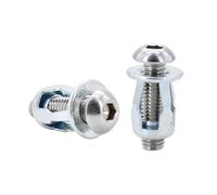 Écrous for rivets, vis d'expansion, forme de pétale, panneau métallique, fixation de plaque d'immatriculation, pince de verrouillage, kits de rivets for rivets(Round Head (Silver),M4x20(10Pcs))