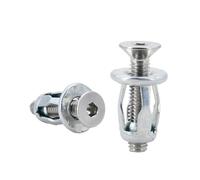 Écrous for rivets, vis d'expansion, forme de pétale, panneau métallique, fixation de plaque d'immatriculation, pince de verrouillage, kits de rivets for rivets(Flat Head (Silver),M5x18(10Pcs))