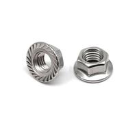 Écrous hexagonaux à bride dentelée, 20 Pcs M3-M12 316 A4-70 Stainless Steel DIN6923 Hex Serrated Flange Nut(2pcs M10)