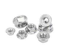 Écrous hexagonaux à bride dentelée, 304/316 Stainless Steel Hex Head Serrated Spinlock Flange Lock Nut M2.5-M20(M14-1pcs,316 Stainless Steel)