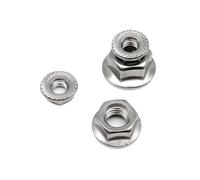 Écrous hexagonaux à bride dentelée, filetage à gauche M4-M12 DIN6923 304 A2, écrous de blocage en acier inoxydable(2pcs M10)