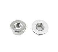 Écrous hexagonaux à bride dentelée, Hexagon Serrated Flange Nut 304 Stainless Steel M2.5-M20(Serrated,M2.5-30PCS)