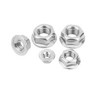 Écrous hexagonaux à bride dentelée, Stainless Steel Hex Head Serrated Spinlock Flange Lock Nut M3-M12 DIN6923(M4(25pcs))