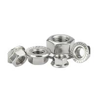 Écrous hexagonaux à bride dentelée, Stainless Steel M3-M12 Serrated Flange Spinlock Lock Nut Hex Head 5-50 pcs DIN6923(M12 5pcs)