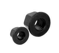 Écrous hexagonaux à bride en acier au carbone noir M8-M30 avec écrous de blocage(M8-5pcs)