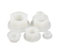 Écrous hexagonaux à bride, Isolation multicolore en nylon d'électricité de la chaleur M3-M12 d'écrou bride d'hexagone(White,M4-50pcs)