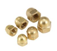 Écrous hexagonaux à capuchon en laiton, Écrous borgnes hexagonaux en laiton, cache-vis décoratifs, M3-M14, 24 pièces(M4 5pcs)