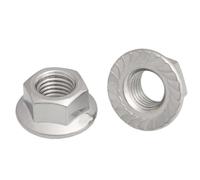 Écrous hexagonaux à embase en acier inoxydable 304 au carbone M2-M20 avec plaquette(Color Zinc(Dentate),M4-20pcs)