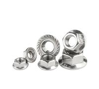 Écrous hexagonaux à embase M3 M4 M5 M6 M8 M10 M12 M16 M20 Écrou de blocage automatique à crantage en acier inoxydable 304 DIN6923 Spinlock dentelé(M20 X 1pcs)