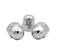 Écrous hexagonaux à filetage fin M8 M10 M12 M14 M16 M20 en acier inoxydable 304, écrous bombés for décoration(M12x1.0-1pcs)