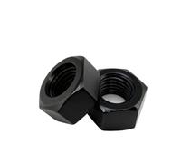 Écrous hexagonaux acier 10.9 noir pas à gauche M8-M48 (M14-2.0, 10pcs)