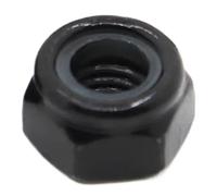 Écrous hexagonaux autobloquants en acier au carbone noir et nylon, 1 à 50 pièces, M2, M2.5, M3, M4, M5, M6, M8, M10, M12, M16(M5 50pcs)