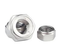 Écrous hexagonaux autobloquants en acier inoxydable 304, lot de 5, 10 ou 20 pièces, M3, M4, M5, M6, M8, M10(5pcs,M6)