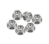 Écrous hexagonaux, Écrous hexagonaux à embase en titane M6 for accessoires de freins moto et vélo(Clear)
