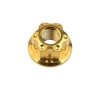 Écrous hexagonaux, Écrous hexagonaux à embase en titane M6, M8, M10, M12, M14 et M16 : vis boulons for accessoires de moto vélo(Gold,M10)