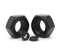 Écrous hexagonaux en acier au carbone noir, 1 à 50 pièces, M2, 5, 6, M3, M4, M5, M6, M8, M10, M12, M14, M16, M18, M20, M22, M24, M27, M30, M33, M36(M8x10pcs)