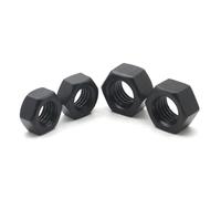 Écrous hexagonaux en acier au carbone noir, grade 8, de 1 à 100 pièces : M2, M3, M4, M5, M6, M8, M10, M12, M14, M16, M20 et M24.(M2.5 (100pcs))